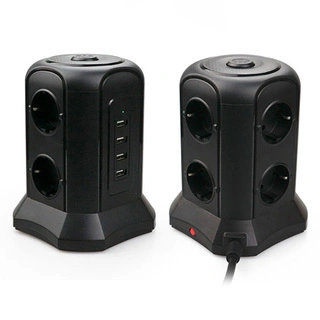 Сетевой фильтр Tessan TP-VB4U6E 2 м черный - фото 2