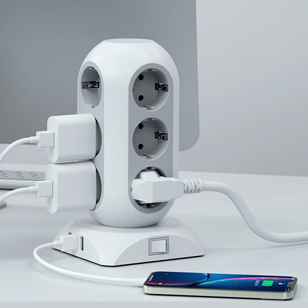 Сетевой фильтр Tessan TPS02-DE 2 м серый - фото 3