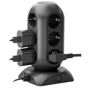 Сетевой фильтр Tessan TPS02-DE 2 м черный