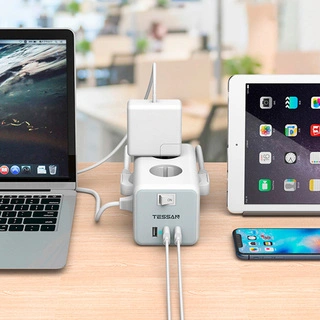 Сетевой фильтр Tessan TS-306 2 м серый