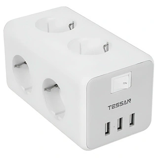 Сетевой фильтр Tessan TS-306 2 м серый