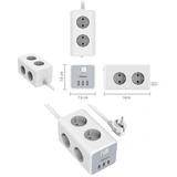 Сетевой фильтр Tessan TS-306 2 м серый - фото 7