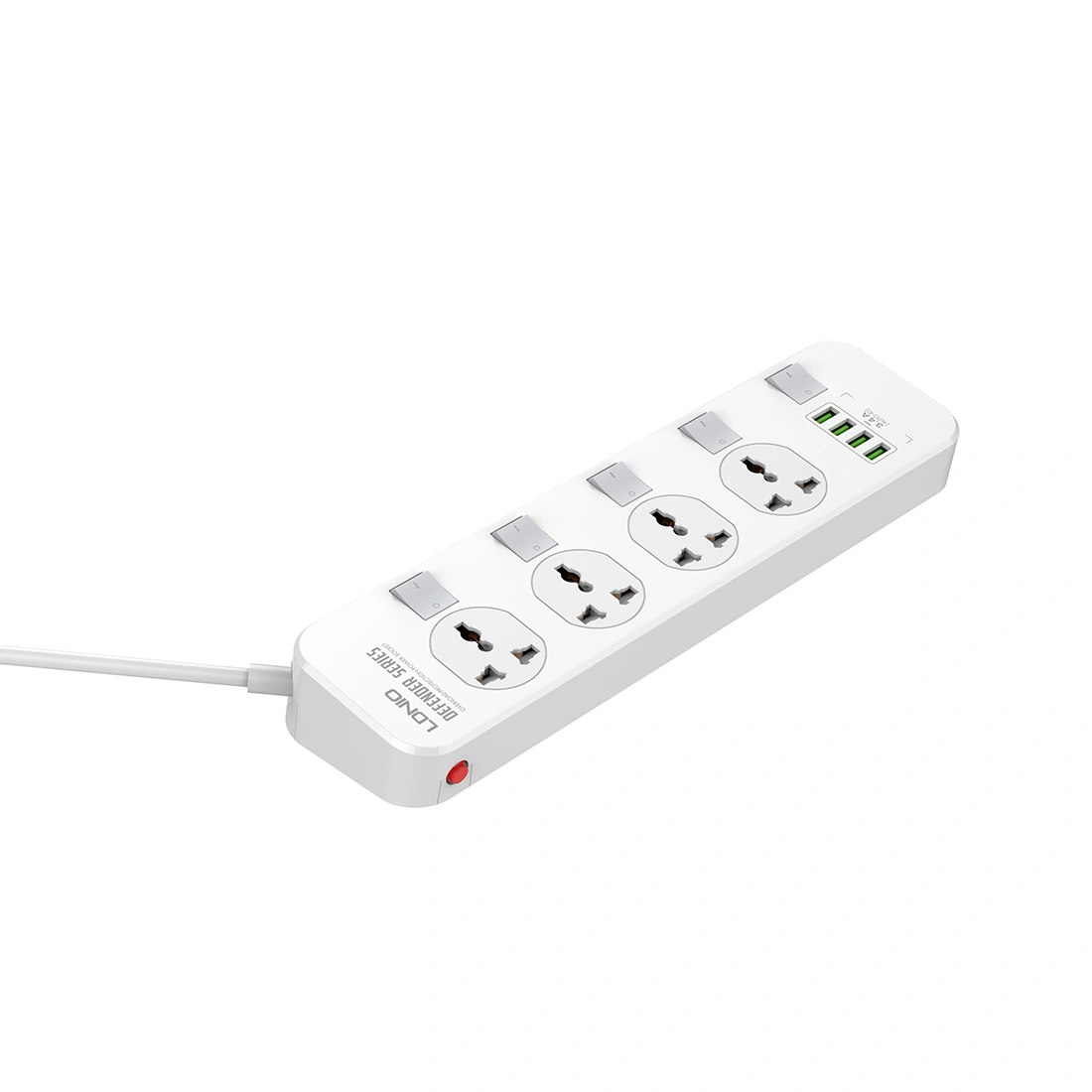 Сетевой фильтр LDNIO Universal SC4408 4 розетки 4*USB 5V/3.4A Портов 2 м 