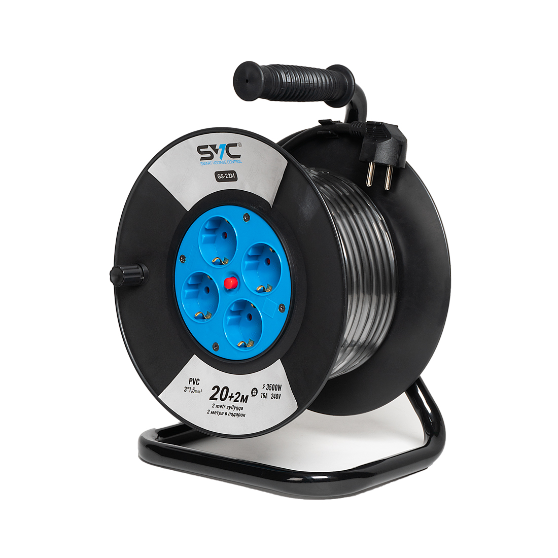 Удлинитель на катушке SVC GS-22M 22м. 240 в. 