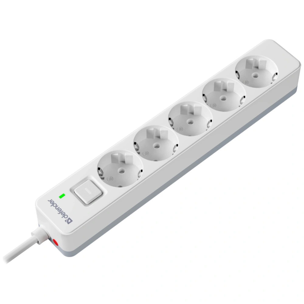 Сетевой фильтр Defender DFS 135 - 5,0 М, 5 розеток White - фото 4