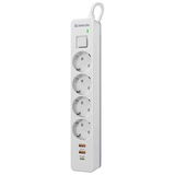 Сетевой фильтр Defender DFS 145 - 5,0 М, 4 розеток, 2xUSB, 1xType-C White - фото 3