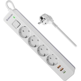 Сетевой фильтр Defender DFS 141 - 1,5 М, 4 розеток, 2xUSB, 1xType-C White - фото 7
