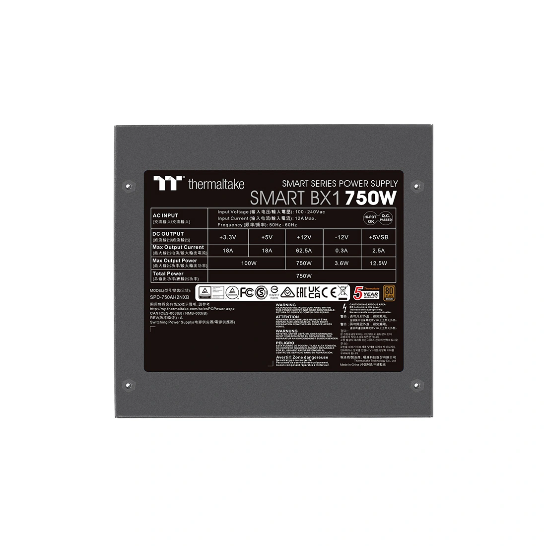 Блок питания Thermaltake Smart BX1 D2D 750W (Bronze) PS-SPD-0750NNFABE-4 - фото 3