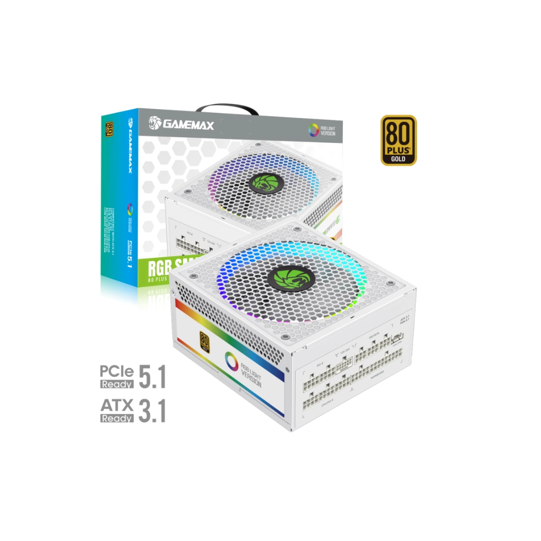 Блок питания Gamemax RGB-Smart 1050 PRO WH Gold 2109-1050B0055