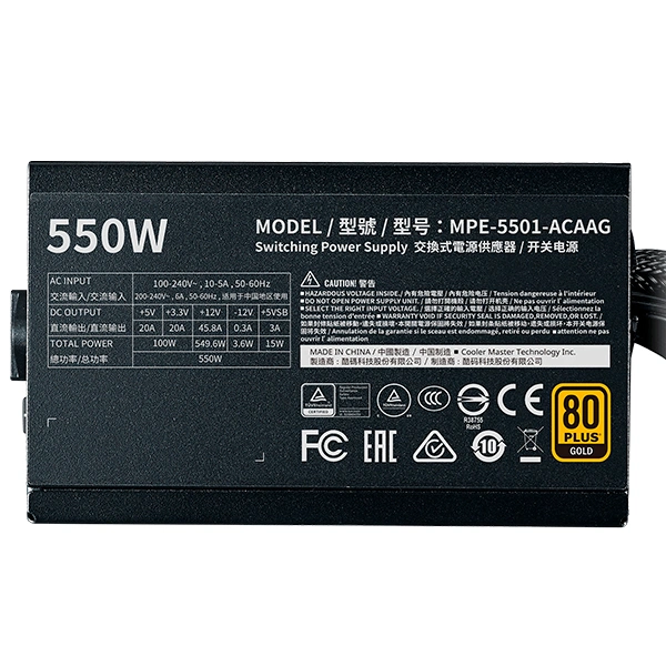 Блок питания CoolerMaster MWE Gold 550 V2 - фото 8