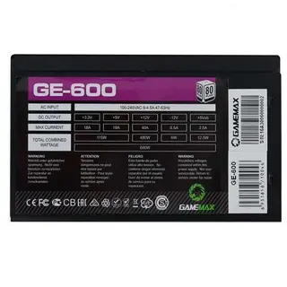Блок питания GameMax GE-600 600W