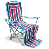 Раскладное кресло Green Way 6108СМК Красное в полоску