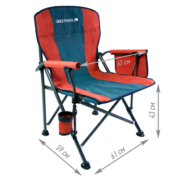 Раскладное кресло Green Way 6104СМ Red-Blue