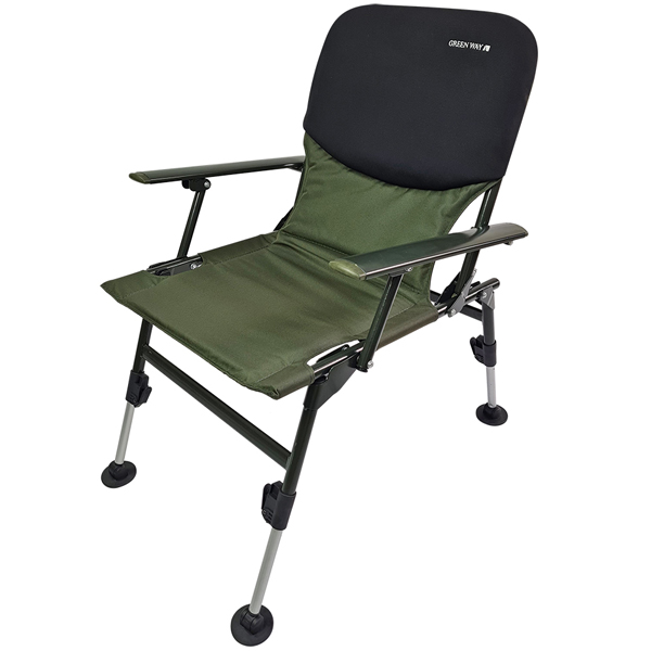 Раскладное кресло с неопреновой спинкой Green Way 001-HYС-ALW Khaki
