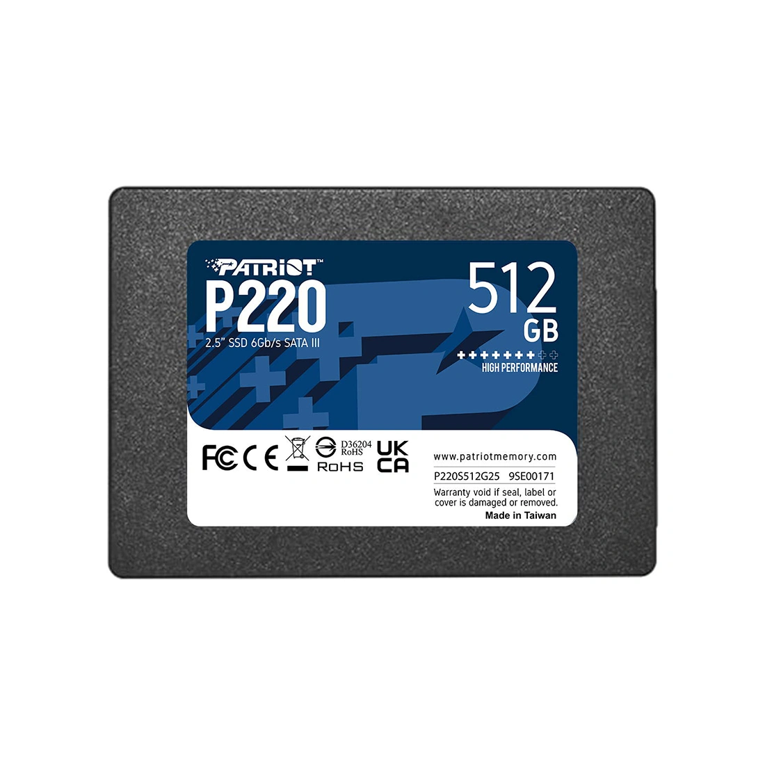 Твердотельный накопитель SSD Patriot P220 512GB SATA III  - фото 3