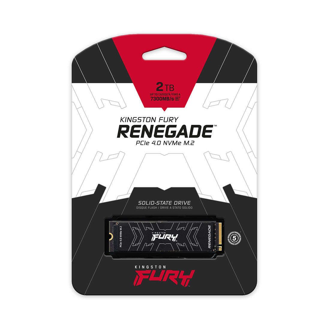 Твердотельный накопитель SSD Kingston FURY Renegade SFYRDK/2000G M.2 NVMe PCIe 4.0 HeatSink 