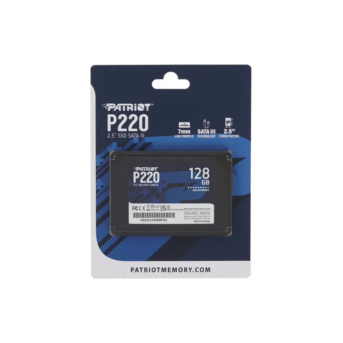 Твердотельный накопитель SSD Patriot P220 128GB SATA  Твердотельный накопитель SSD Patriot P220 128GB SATA