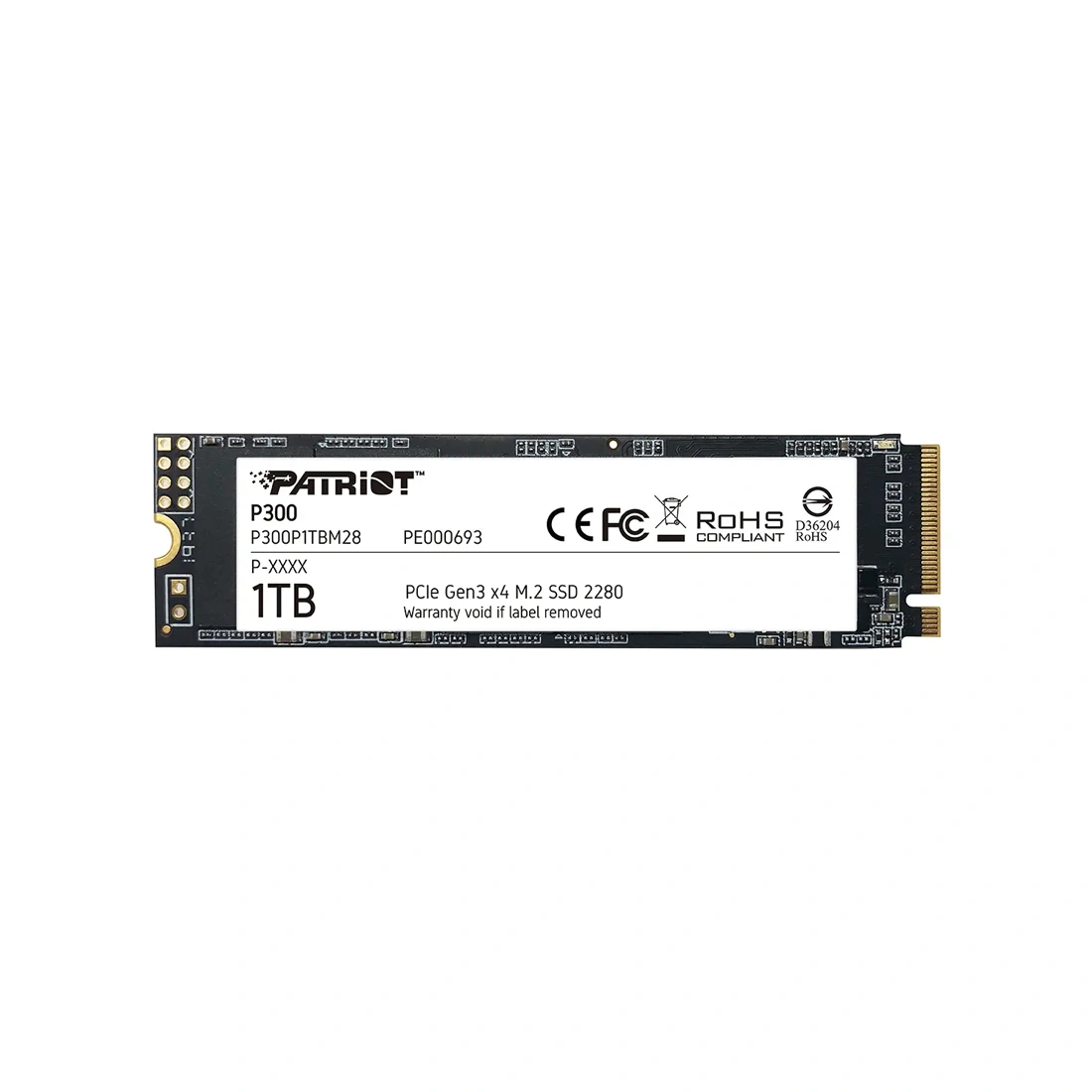 Твердотельный накопитель SSD Patriot P300 1TB M.2 NVMe PCIe 3.0x4 