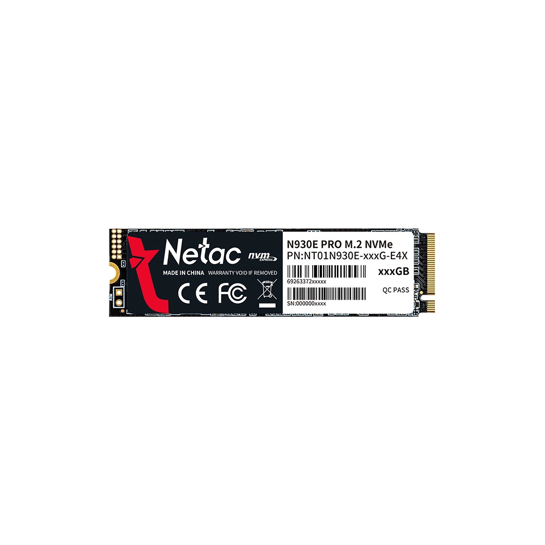 Твердотельный накопитель SSD Netac NT01N930E-256GB-E4X 256GB M.2 NVMe 