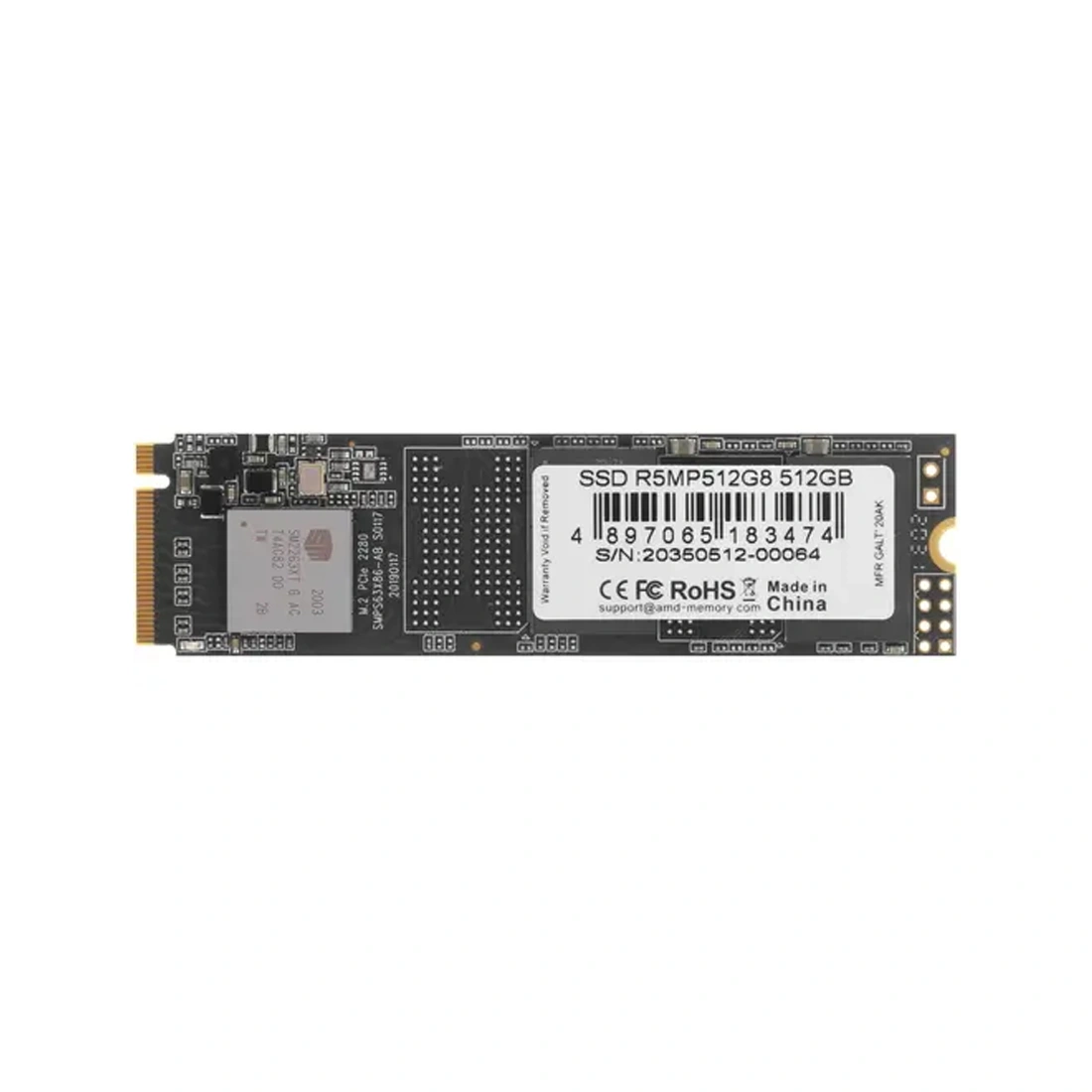 Твердотельный накопитель SSD AMD Radeon R5MP512G8 512GB M.2 NVMe PCIe 3.0x4 