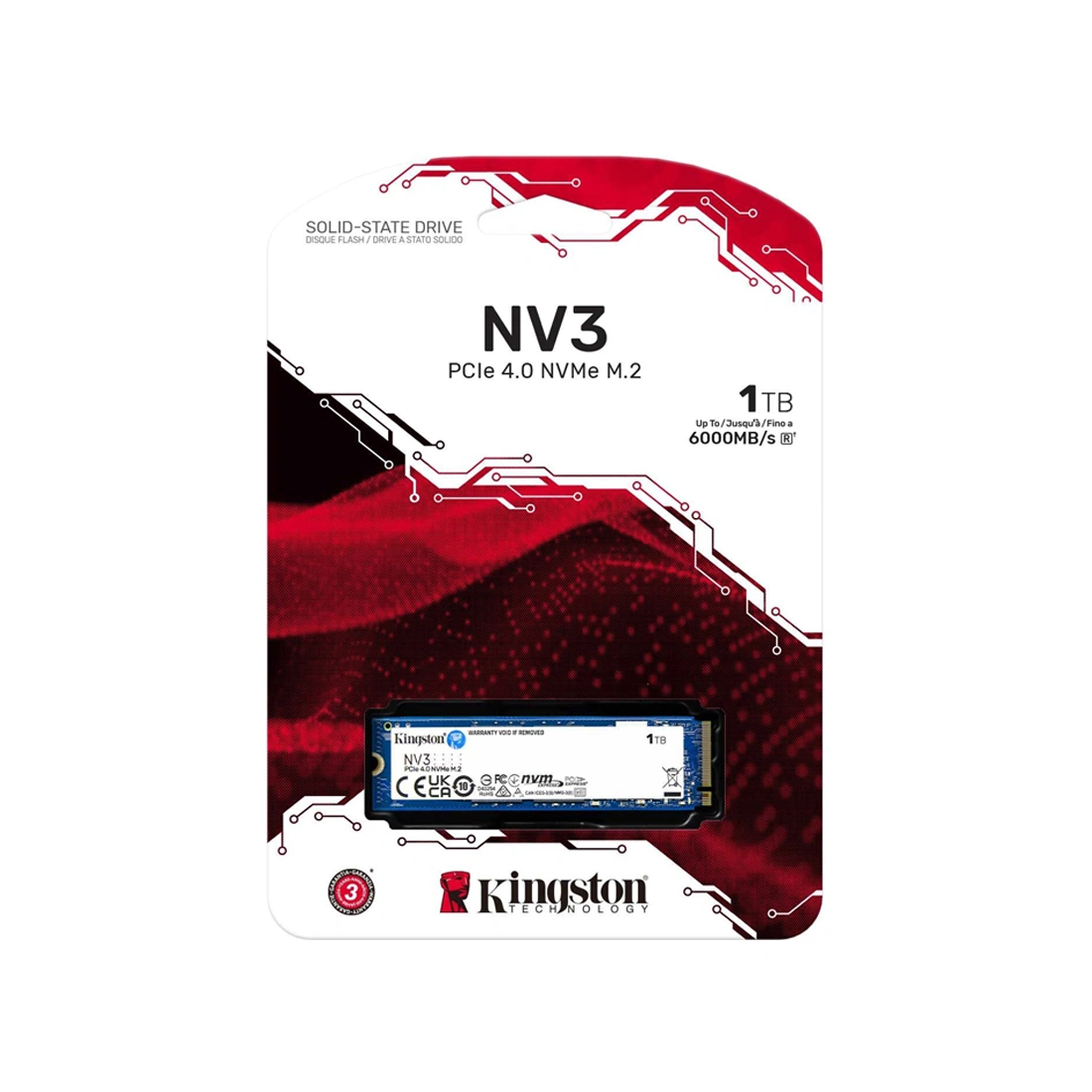 Твердотельный накопитель SSD Kingston NV3 SNV3S/1000G M.2 NVMe PCIe 4.0x4 SNV3S/1000G - фото 3