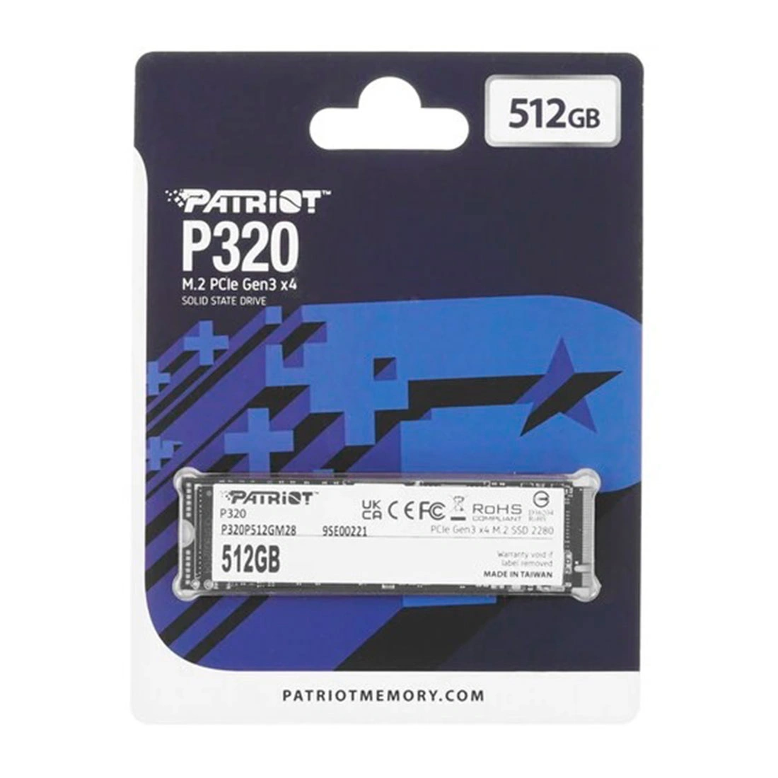 Твердотельный накопитель SSD Patriot P320 512GB M.2 NVMe PCIe 3.0x4 