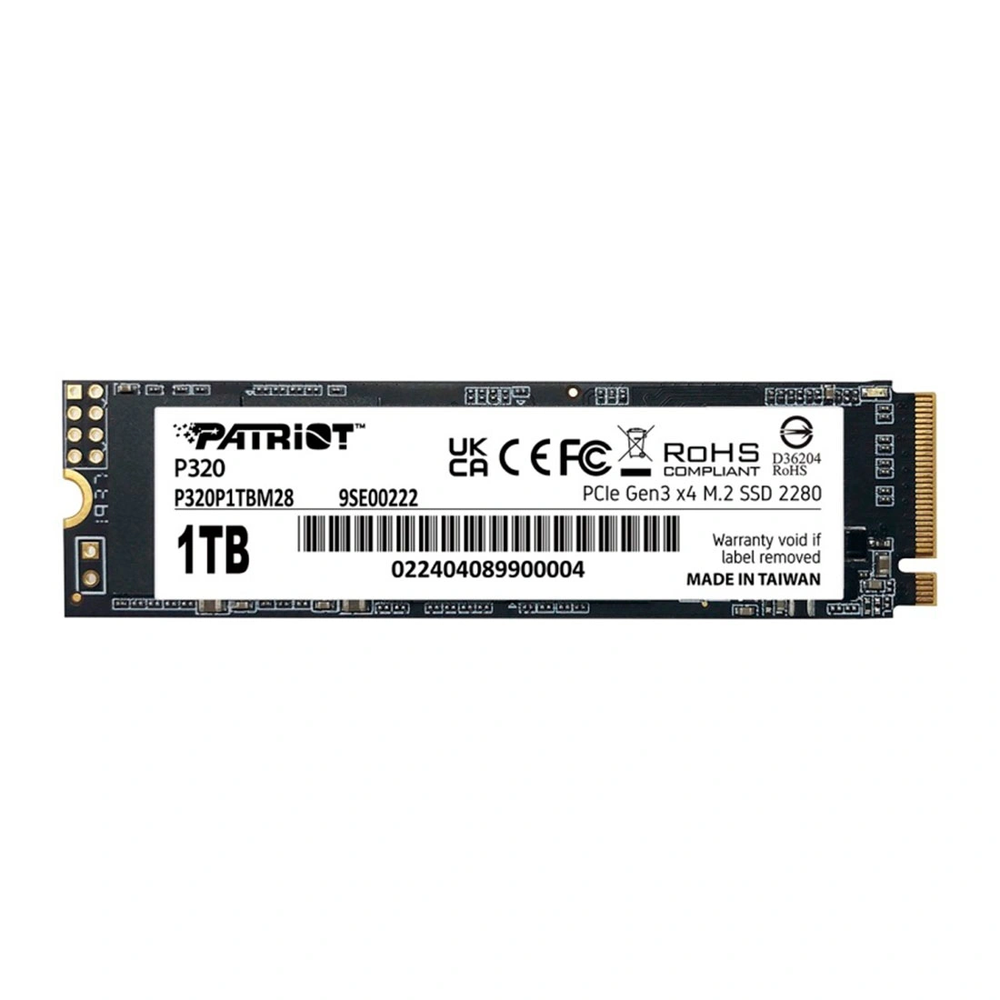 Твердотельный накопитель SSD Patriot P320 1TB M.2 NVMe PCIe 3.0x4 