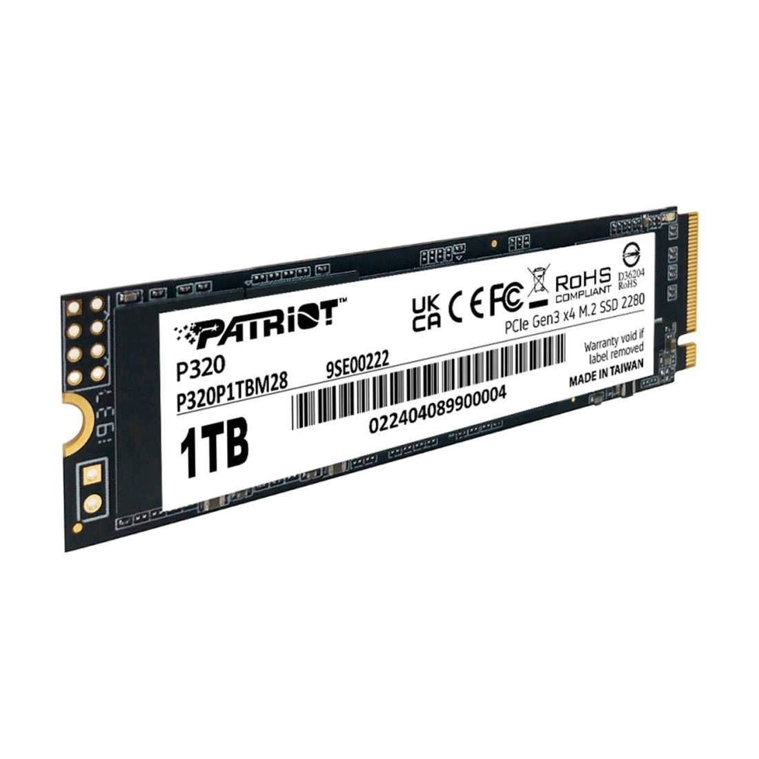 Твердотельный накопитель SSD Patriot P320 1TB M.2 NVMe PCIe 3.0x4  - фото 2