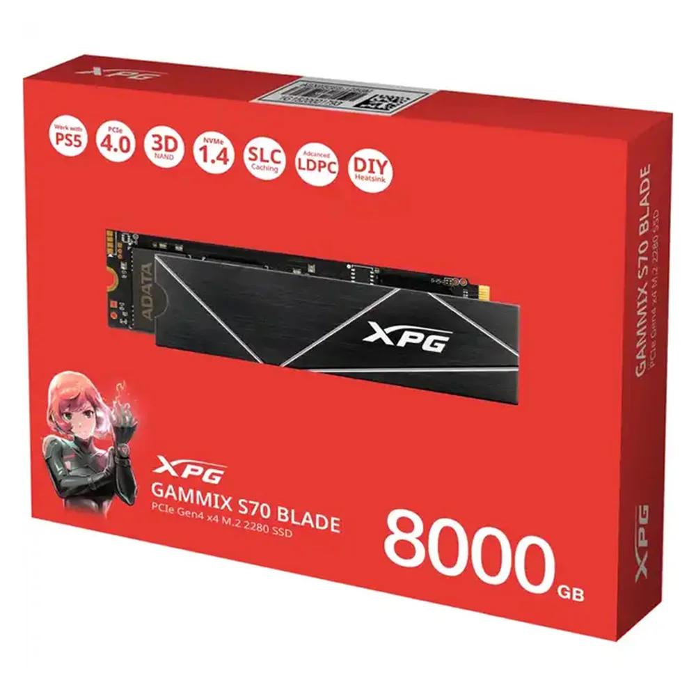 Твердотельный накопитель SSD ADATA XPG GAMMIX S70 BLADE 8 ТБ M.2  - фото 3