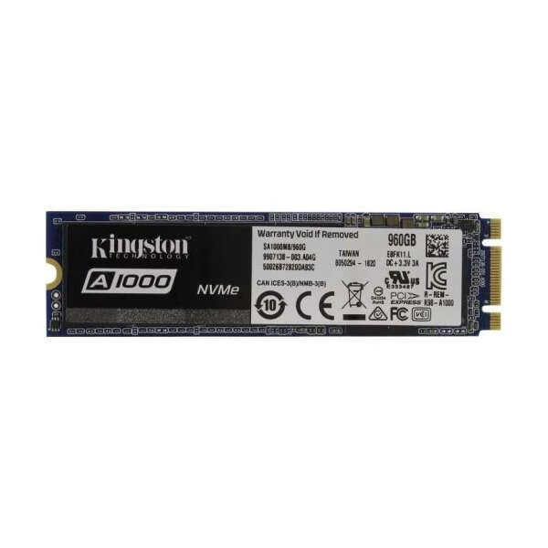 Kingston SSD ішкі дискісі (SA1000M8/960G) A1000 960GB NVMe M.2 2280 PCIe 3.0