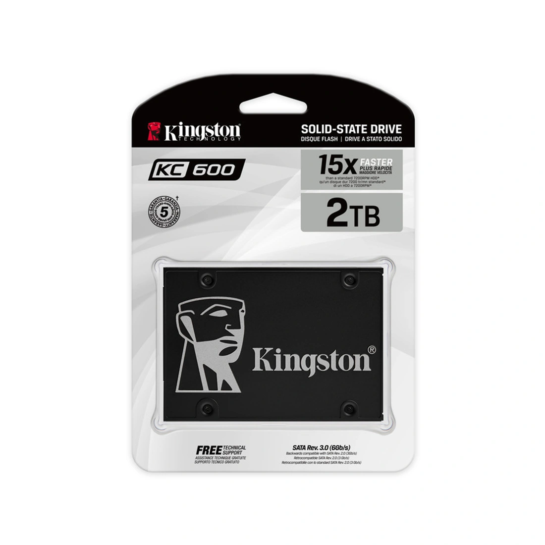 Твердотельный накопитель SSD Kingston SKC600/2048G SATA III 2.5" SKC600/2048G - фото 3