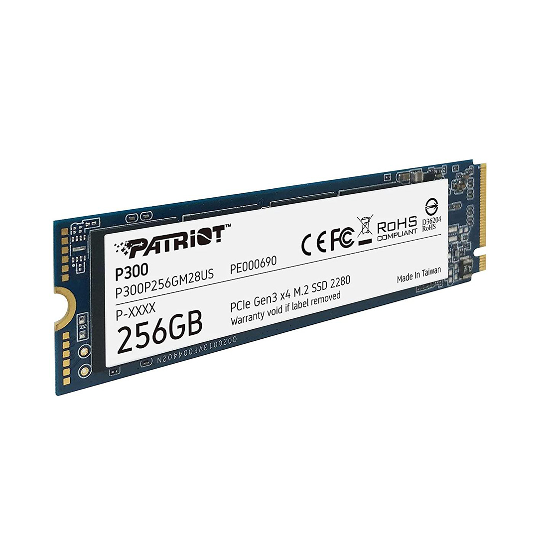 Твердотельный накопитель SSD Patriot P300 256GB M.2 NVMe PCIe 3.0x4  Твердотельный накопитель SSD Patriot P300 256GB M.2 NVMe PCIe 3.0x4