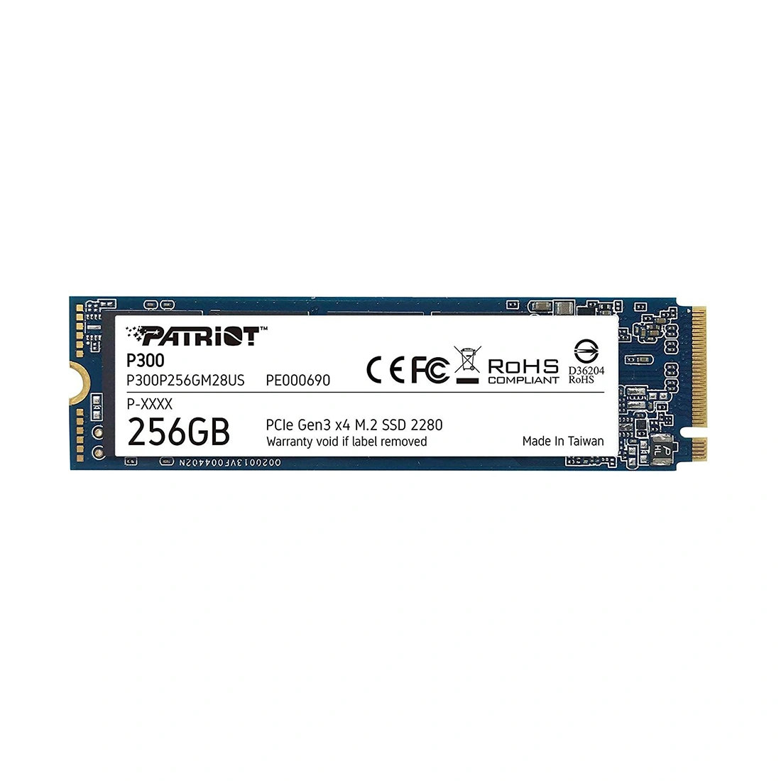 Твердотельный накопитель SSD Patriot P300 256GB M.2 NVMe PCIe 3.0x4  - фото 4