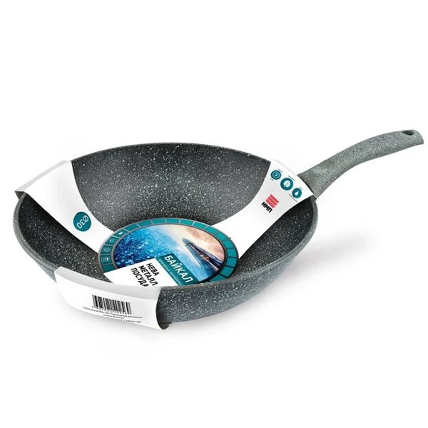 Сковорода-вок НМП Байкал 30 см литая (253130W) - фото 2