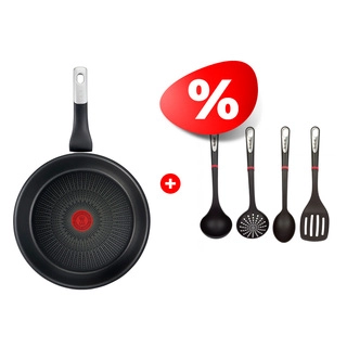 Комплект Сковорода Tefal + Набор кухонных инструментов Tefal Unlimited 24 см (G2550472) + Ingenio K206S414