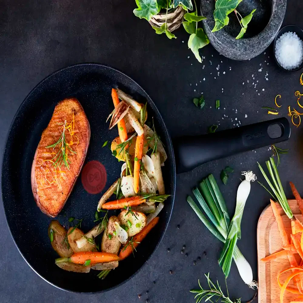 Сковорода TEFAL Black Stone 28см G2810672 - фото 11