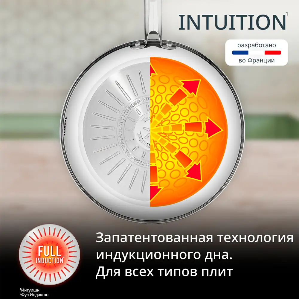 Сковорода Tefal Intuition 28 см, B8590635 B8590635 - фото 9