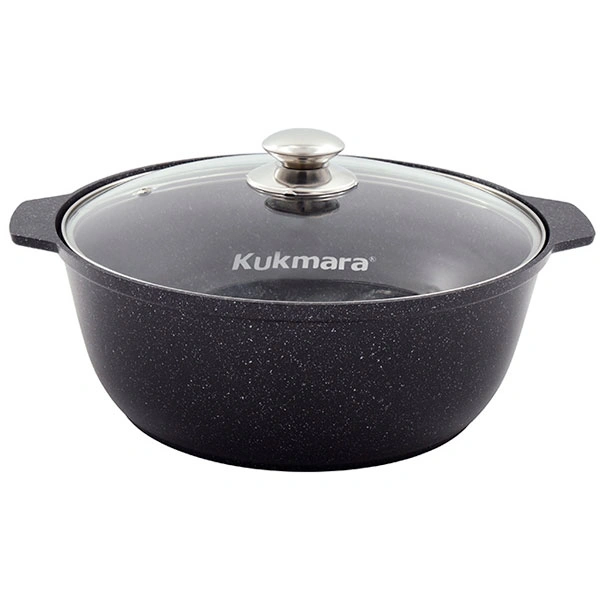 Кастрюля-жаровня Kukmara Темный мрамор 5 л (жмт528)