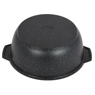 Кастрюля-жаровня Kukmara Темный мрамор 5 л (жмт528) - фото 3