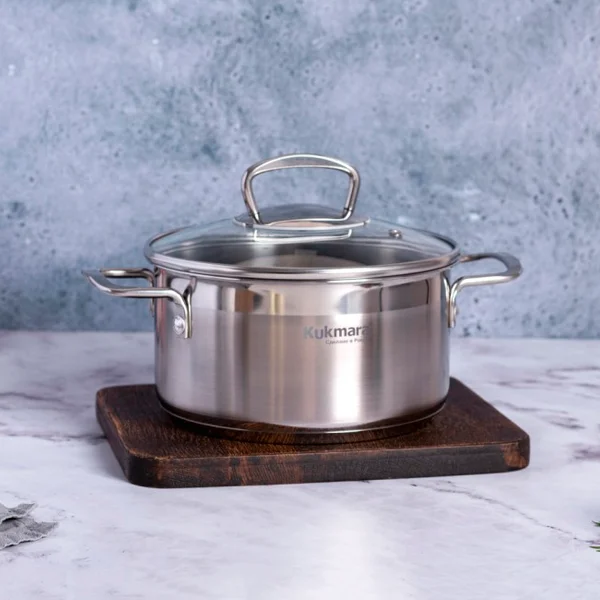 Кастрюля KUKMARA со стеклянной крышкой ORN-CA2518G - фото 2