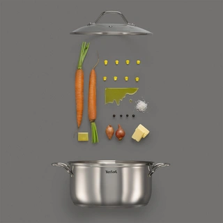 Кастрюля с крышкой Tefal Intuition 24 см B8644674 - фото 4