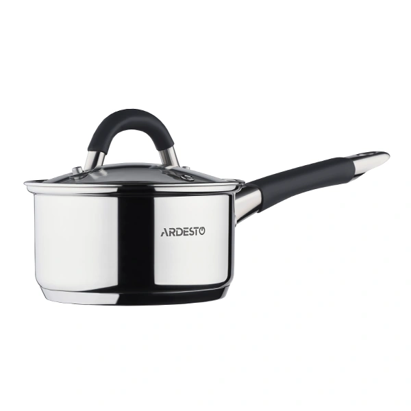 Ковш Ardesto Gemini Salerno, стеклянная крышка, 0.8 л AR1908SS - фото 3