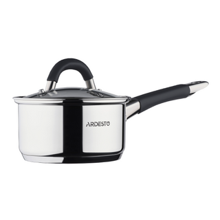 Ковш Ardesto Gemini Salerno, стеклянная крышка, 0.8 л AR1908SS