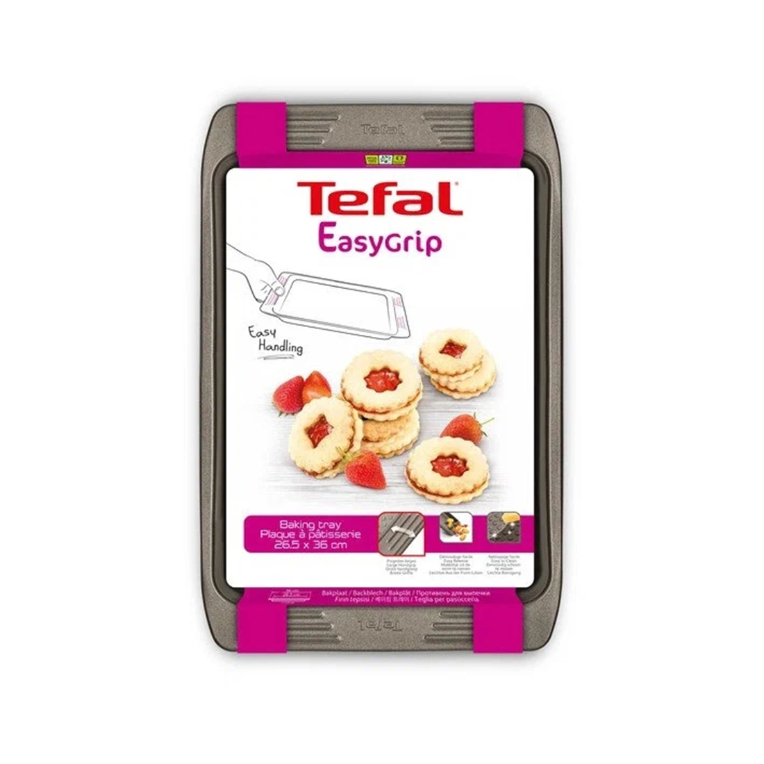 Противень Tefal Easy Grip J1627114 26х36см  - фото 2