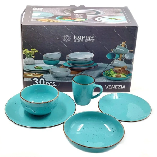 Empire асхана жинағы H2021-870 Turquoise 30 зат - фото 2