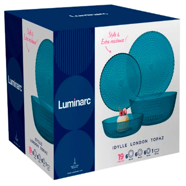 Столовый набор Luminarc Idylle London Topaz 19 пр. - фото 11