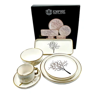 Столовый набор Empire 32 пр, Золотое дерево