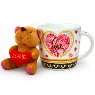 Кружка Акку Love и мишка 2пр. (7207А)