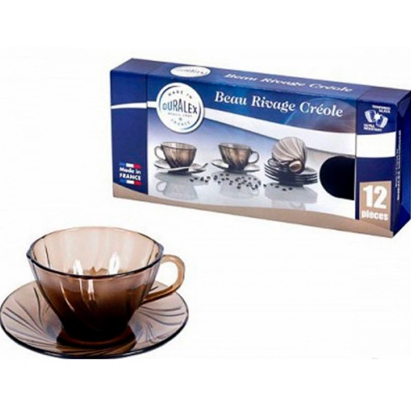 UTC шәй жұптарының жиынтығы Duralex Beau Rivage 12 зат (9005C512A0111)