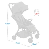 Прогулочная коляска Pituso Smart Black черный - фото 8